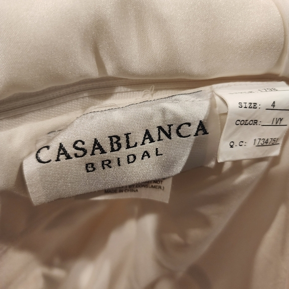 CASABLANCA ivory Bride Strappless Wedding Dress Size 4 - Picture 9 of 16